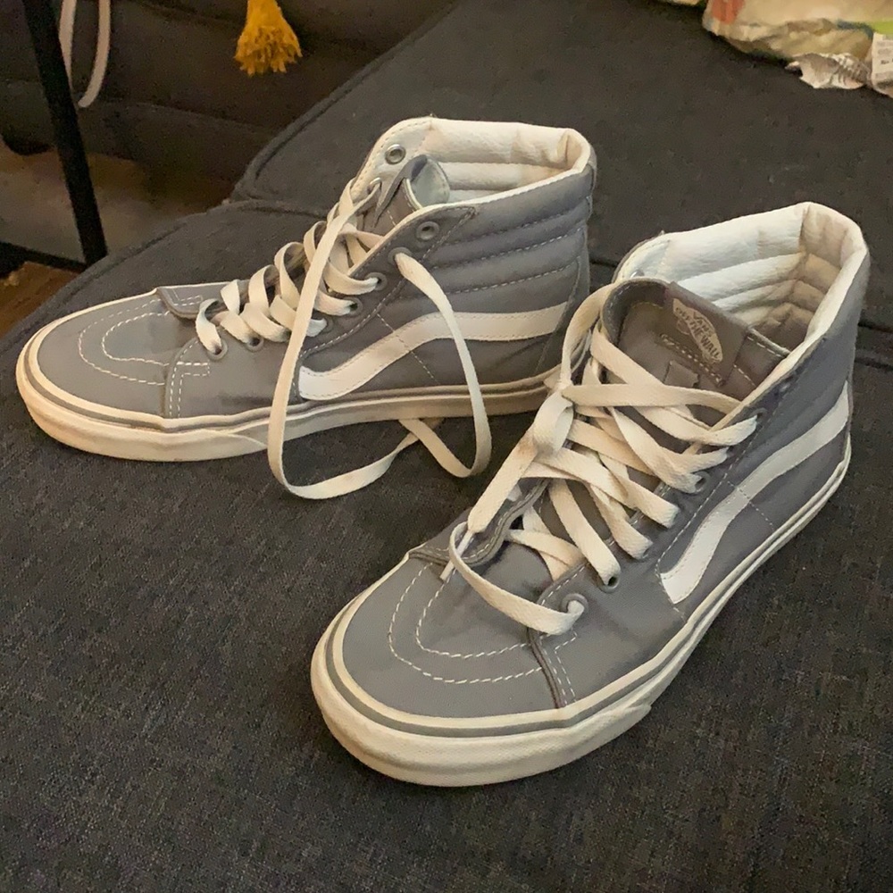 gray high top vans